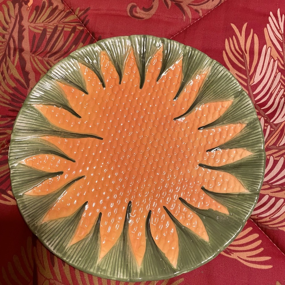 Seymour Mann Plate, Vintage 1991 Maize Hand Painted Plate